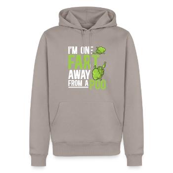 Furz Furzen Pupsen - Männer Premium Bio Hoodie - Taupe - Vorne - Nico (187cm)