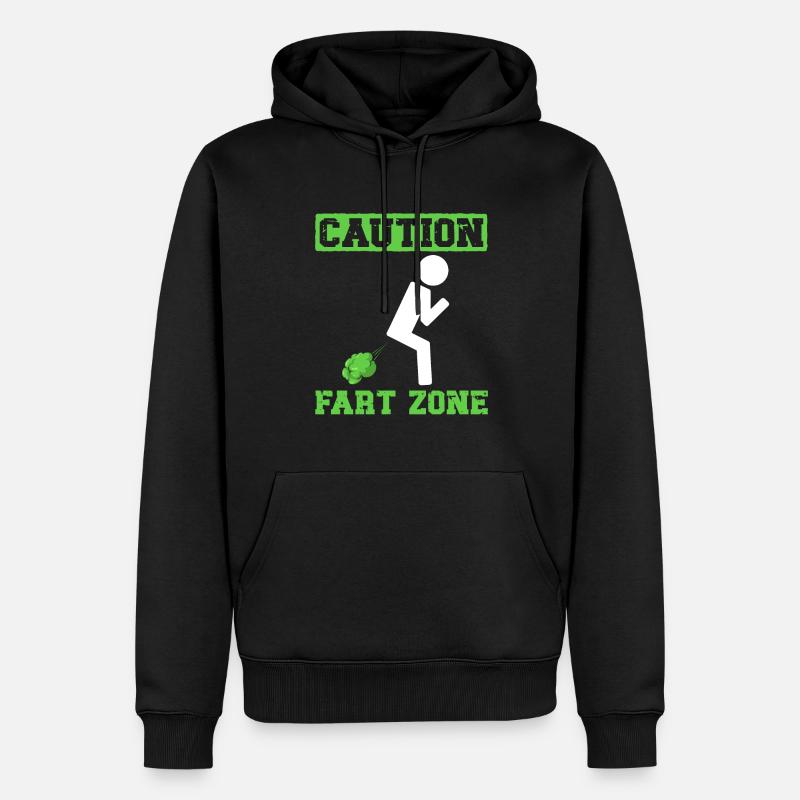 pet pète pète pète - Sweat à capuche Premium bio Homme - noir