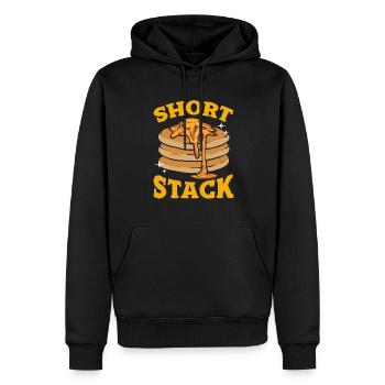 Pancake Frühstück Pfannkuchen - Männer Premium Bio Hoodie - Schwarz - Vorne - Nico (187cm)
