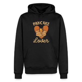 Crêpes Petit-déjeuner Crêpes - Sweat à capuche Premium bio Homme - noir - Devant - Nico (187cm)