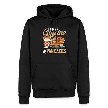 Crêpes Petit-déjeuner Crêpes - Sweat à capuche Premium bio Homme - noir - Devant - Nico (187cm)