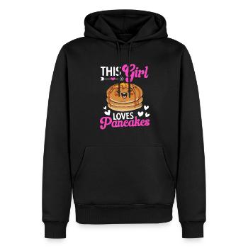 Pancake Breakfast Pancakes - Men’s Premium Organic Hoodie - black - Front - Nico (187cm)