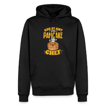 Pancake Frühstück Pfannkuchen - Männer Premium Bio Hoodie - Schwarz - Vorne - Nico (187cm)