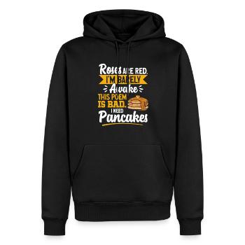 Pancake Breakfast Pancakes - Men’s Premium Organic Hoodie - black - Front - Nico (187cm)