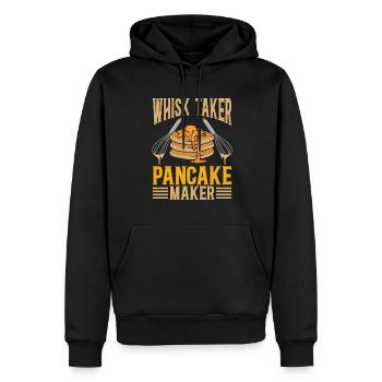 Pancake Frühstück Pfannkuchen - Männer Premium Bio Hoodie - Schwarz - Vorne - Nico (187cm)