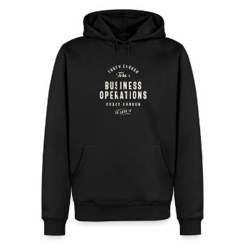 Funny Job Occupation Business Operations - Men’s Premium Organic Hoodie - black - Front - Nico (187cm)