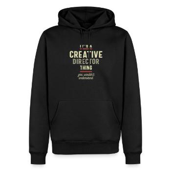 Creative Director Thing You Wouldn't Understand - Men’s Premium Organic Hoodie - black - Front - Nico (187cm)