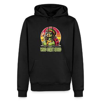 Weed Au lieu De La Vitesse Drôle De Tortue - Sweat à capuche Premium bio Homme - noir - Devant - Nico (187cm)