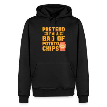 Faites semblant d’être un sac de chips drôle de pomme de terre - Sweat à capuche Premium bio Homme - noir - Devant - Nico (187cm)