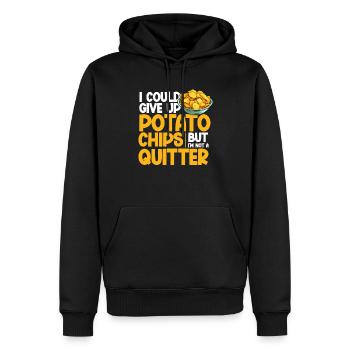 Lustige Kartoffelchips Liebhaber und Kartoffelsnacks qoute - Männer Premium Bio Hoodie - Schwarz - Vorne - Nico (187cm)