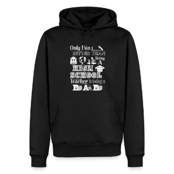High School Teacher High School Teacher Dad - Men’s Premium Organic Hoodie - black - Front - Nico (187cm)