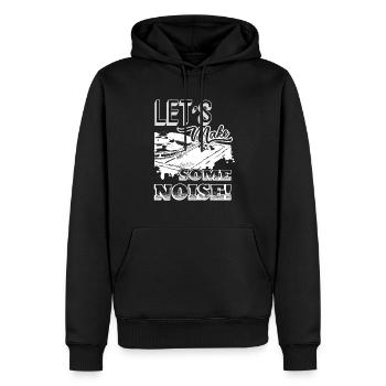 DJ DJ Let's Make Some Noise - Men’s Premium Organic Hoodie - black - Front - Nico (187cm)
