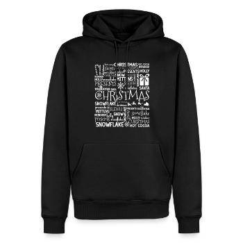 Christmas Things About Christmas - Men’s Premium Organic Hoodie - black - Front - Nico (187cm)