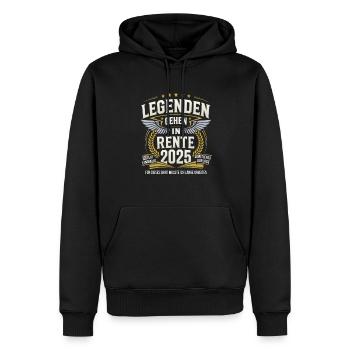 Legenden Gehen In Rente 2025 - Männer Premium Bio Hoodie - Schwarz - Vorne - Nico (187cm)