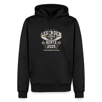 Legenden Gehen In Rente 2025 - Männer Premium Bio Hoodie - Schwarz - Vorne - Nico (187cm)