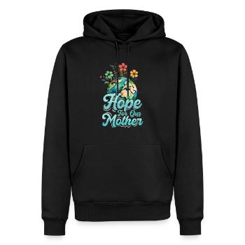 Jour de la Terre, espoir, environnement, célébration du Jour de la Terre - Sweat à capuche Premium bio Homme - noir - Devant - Nico (187cm)