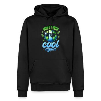 Earth day make earth cool again april 22 - Men’s Premium Organic Hoodie - black - Front - Nico (187cm)