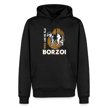 Borzoi Borzoi Is In My DNA - Men’s Premium Organic Hoodie - black - Front - Nico (187cm)