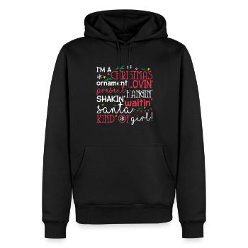 Christmas I'm A Christmas Lovin Kind Of Girl - Men’s Premium Organic Hoodie - black - Front - Nico (187cm)