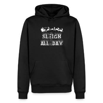 Christmas Sleigh All Day - Men’s Premium Organic Hoodie - black - Front - Nico (187cm)