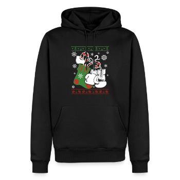 Christmas Boxing Christmas - Men’s Premium Organic Hoodie - black - Front - Nico (187cm)