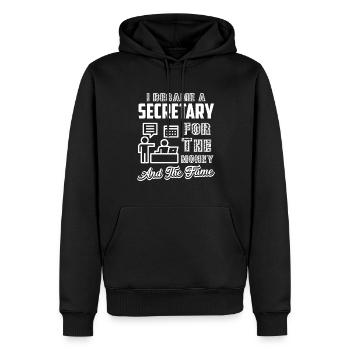 Secretary I Became A Secretary - Men’s Premium Organic Hoodie - black - Front - Nico (187cm)