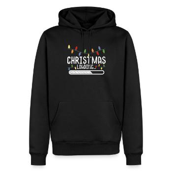 Christmas Is Loading - Men’s Premium Organic Hoodie - black - Front - Nico (187cm)