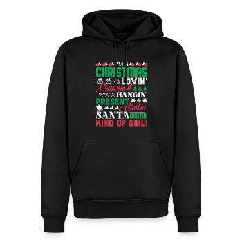 Christmas I Am A Christmas Girl - Men’s Premium Organic Hoodie - black - Front - Nico (187cm)