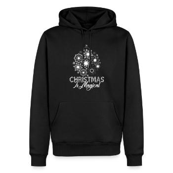 Christmas Is Magical - Men’s Premium Organic Hoodie - black - Front - Nico (187cm)