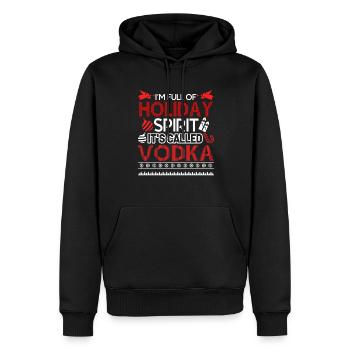 Funny Christmas Holiday Spirit - Men’s Premium Organic Hoodie - black - Front - Nico (187cm)