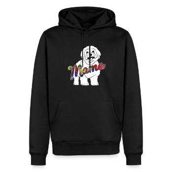 Bichon Frise Bichon Frise Mama - Men’s Premium Organic Hoodie - black - Front - Nico (187cm)