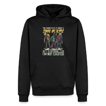 Zombie Halloween The Hardest Part About a Zombie - Männer Premium Bio Hoodie - Schwarz - Vorne - Nico (187cm)