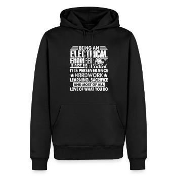 Being An Electrical Engineer Is Not An Accident - Men’s Premium Organic Hoodie - black - Front - Nico (187cm)