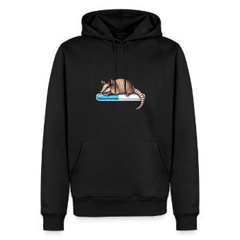 Armadillo Schlafmodus Humorvoller - Männer Premium Bio Hoodie - Schwarz - Vorne - Nico (187cm)