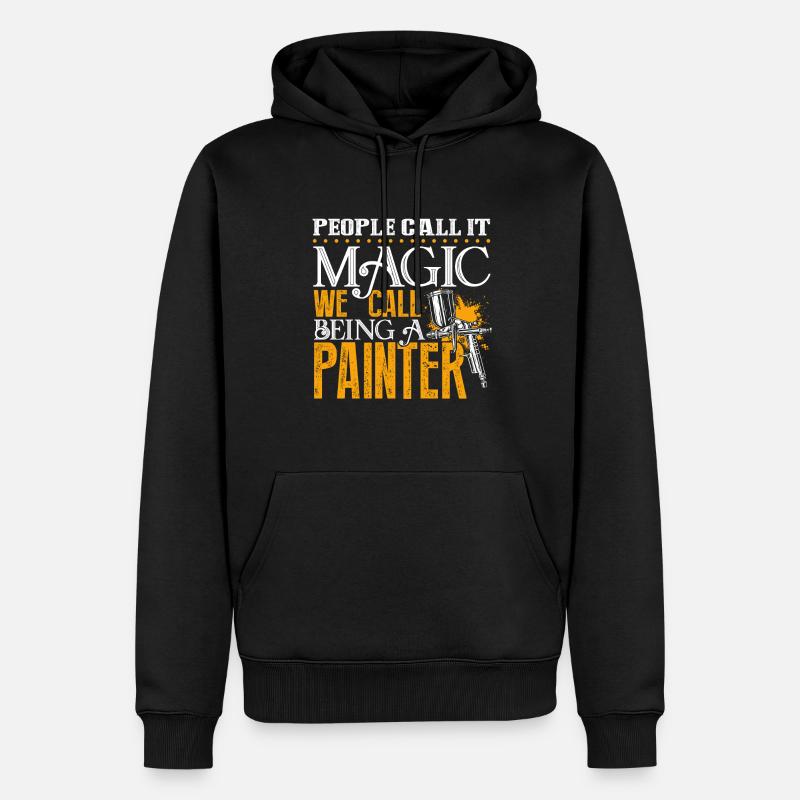 Painter Being A Painter - Men’s Premium Organic Hoodie - black