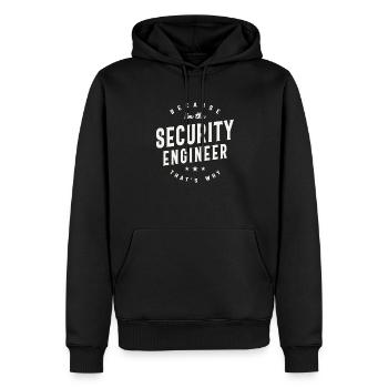 Because I’m the Security Engineer - Men’s Premium Organic Hoodie - black - Front - Nico (187cm)