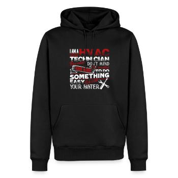 HVAC Tech I Am A HVAC Tech - Men’s Premium Organic Hoodie - black - Front - Nico (187cm)