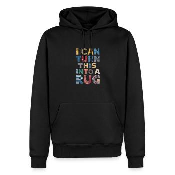 Diy-teppich Lustiger Teppich Tufting - Männer Premium Bio Hoodie - Schwarz - Vorne - Nico (187cm)