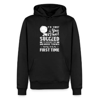3rd Grade Teacher Proud 3rd Grade Teacher - Men’s Premium Organic Hoodie - black - Front - Nico (187cm)