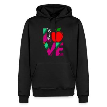 Love Pre k Teacher - Men’s Premium Organic Hoodie - black - Front - Nico (187cm)
