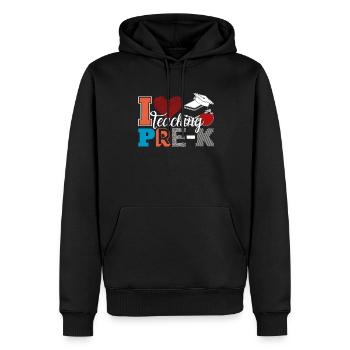 Pre k Teacher I Teaching Pre K - Men’s Premium Organic Hoodie - black - Front - Nico (187cm)