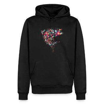 Striped Bass Striped bass Colorful - Men’s Premium Organic Hoodie - black - Front - Nico (187cm)