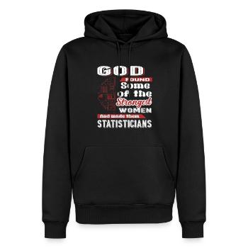 Statistician God Made Statisticians - Men’s Premium Organic Hoodie - black - Front - Nico (187cm)