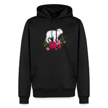 Capybara With Flowers - Men’s Premium Organic Hoodie - black - Front - Nico (187cm)