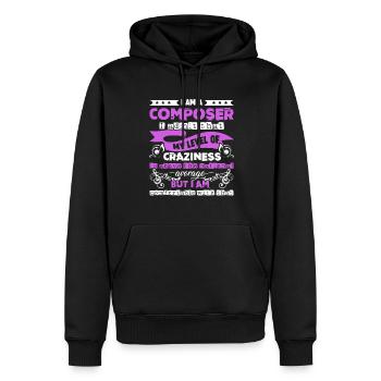 Composer I am A Composer - Men’s Premium Organic Hoodie - black - Front - Nico (187cm)