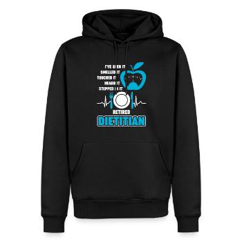 Dietitian Retired Dietitian - Men’s Premium Organic Hoodie - black - Front - Nico (187cm)