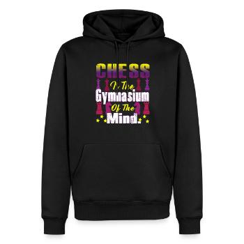 Chess Is The Gymnasium Of The Mind - Men’s Premium Organic Hoodie - black - Front - Nico (187cm)