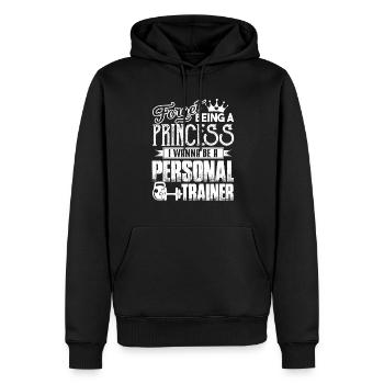 Personal Trainer Wanna Be A Personal Trainer - Men’s Premium Organic Hoodie - black - Front - Nico (187cm)