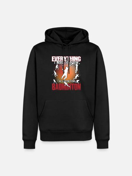 Badminton Is Everything - Men’s Premium Organic Hoodie - black
