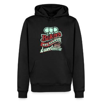 Bakers Are Always Sweet - Men’s Premium Organic Hoodie - black - Front - Nico (187cm)